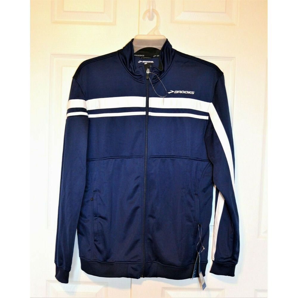 Brooks Men's L Equilibrium Technology Tienken II‎ Jacket Navy Blue